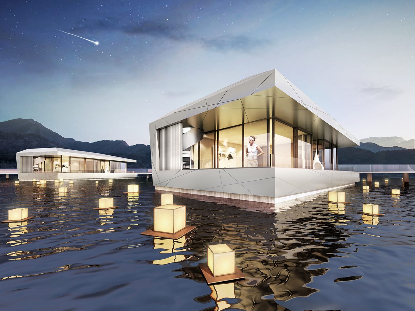 Lotus Garden Villa auf dem Jinhai Lake, Visualisierung